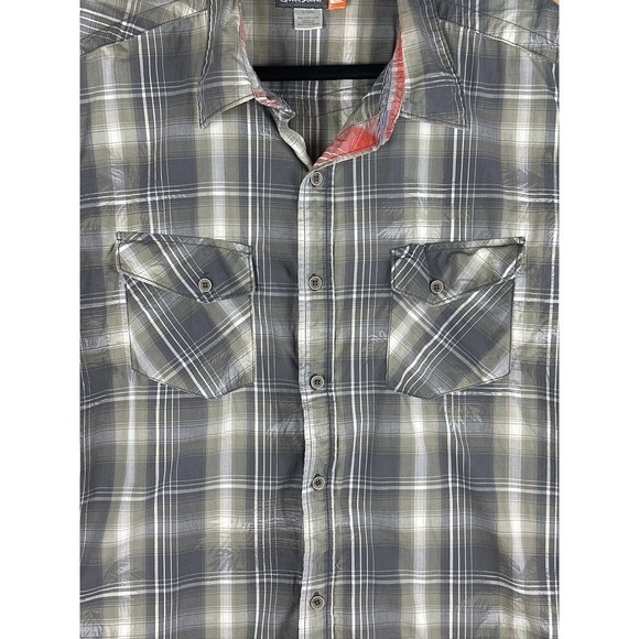 Quiksilver Shirt Mens XL Extra Large Button Plaid‎ Aloha Camp Western - Picture 3 of 14